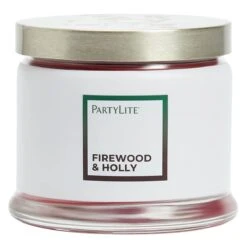 Nouvelles Arrivées 7 Pot à Bougie 3 Mèches Firewood & Holly