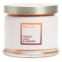 Nouvelles Arrivées 17 Pot à Bougie 3 Mèches Maple Leaf & Ginger