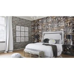 Rasch Kids & Teens III | 217339 | Papier Peint Papier Pierre & Béton | 0.53 M X 10.05 M | Gris -Décoration Intérieur 217339 room 3