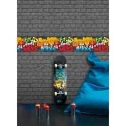 Rasch Kids & Teens III | 226744 | Papier Peint Papier Pierre & Béton | 0.53 M X 10.05 M | Gris