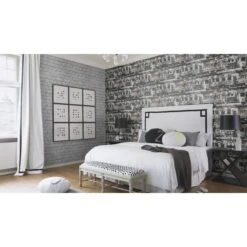 Rasch Kids & Teens III | 226751 | Imitation Pierre & Béton | 0.53 M X 10.05 M | Argent Métallisé