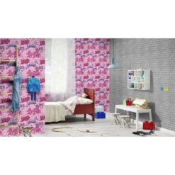 Rasch Kids & Teens III | 226751 | Imitation Pierre & Béton | 0.53 M X 10.05 M | Argent Métallisé -Décoration Intérieur 226751 room 5