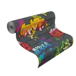 Rasch Kids & Teens III | 237801 | Papier Peint Papier Dessins & Motifs | 0.53 M X 10.05 M | Gris -Décoration Intérieur 237801 roll 1