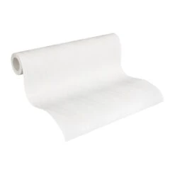 A.S. Creation Meistervlies | 260512 | Papier Peint à Motif Ondulé | 0.53 M X 10.05 M | Blanc