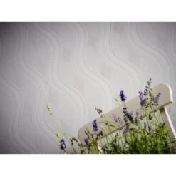 A.S. Creation Meistervlies | 260512 | Papier Peint à Motif Ondulé | 0.53 M X 10.05 M | Blanc -Décoration Intérieur 260512 3