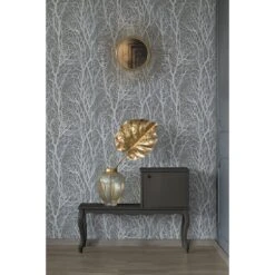 A.S. Creation New Life | 300943 | Papier Peint Intissé Floral | 0.53 M X 10.05 M | Argent -Décoration Intérieur 300943 4