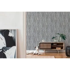 A.S. Creation New Life | 300943 | Papier Peint Intissé Floral | 0.53 M X 10.05 M | Argent -Décoration Intérieur 300943 5