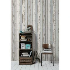 A.S. Creation Authentic Walls 2 | 302581 | Papier Peint Bois Intissé | 0.53 M X 10.05 M | Gris -Décoration Intérieur 302581 5