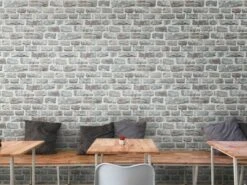 A.S. Creation Elements | 361403 | Papier Peint Intissé Pierre Brique | 0.53 M X 10.05 M | Gris -Décoration Intérieur 361403 2