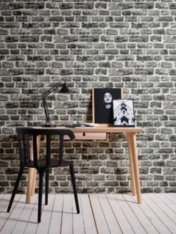 A.S. Creation Elements | 361404 | Papier Peint Intissé Pierre Brique | 0.53 M X 10.05 M | Gris -Décoration Intérieur 361404 5