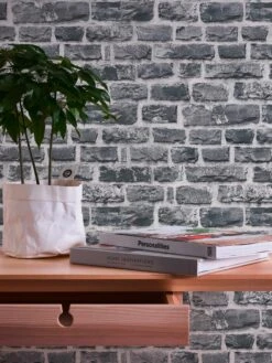 A.S. Creation Elements | 361404 | Papier Peint Intissé Pierre Brique | 0.53 M X 10.05 M | Gris -Décoration Intérieur 361404 6
