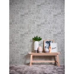 A.S. Creation Il Decoro | 364592 | Papier Peint Imitation Brique Pierre En Papier | Blanc -Décoration Intérieur 364592 4
