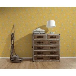 A.S. Creation Paradise Garden | 367194 | Papier Peint Intissé Floral | 0.53 M X 10.05 M | Jaune -Décoration Intérieur 367194 7