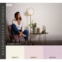 A.S. Creation Metropolitan Stories | 368961 | Papier Peint Intissé Floral | 0.53 M X 10.05 M | écru -Décoration Intérieur 368961 12