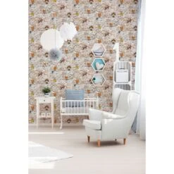 A.S. Creation Boys & Girls 6 | 369871 | Papier Peint Imitation Brique Pierre En Papier | Marron -Décoration Intérieur 369871 4