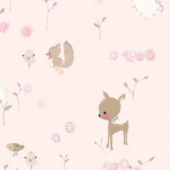 A.S. Creation Boys & Girls 6 | 369883 | Papier Peint Animaux Papier | 0.53 M X 10.05 M | Rose
