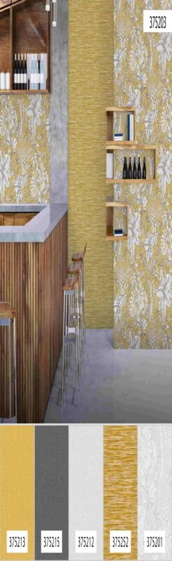 A.S. Creation Daniel Hechter 6 | 375203 | Papier Peint Intissé Floral | 0.53 M X 10.05 M | Jaune -Décoration Intérieur 375203 6