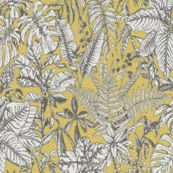A.S. Creation Daniel Hechter 6 | 375203 | Papier Peint Intissé Floral | 0.53 M X 10.05 M | Jaune