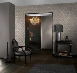 Rasch Florentine | 448627 | Papier Peint Intissé Uni | 0.53 M X 10.05 M | Gris -Décoration Intérieur 448627rb