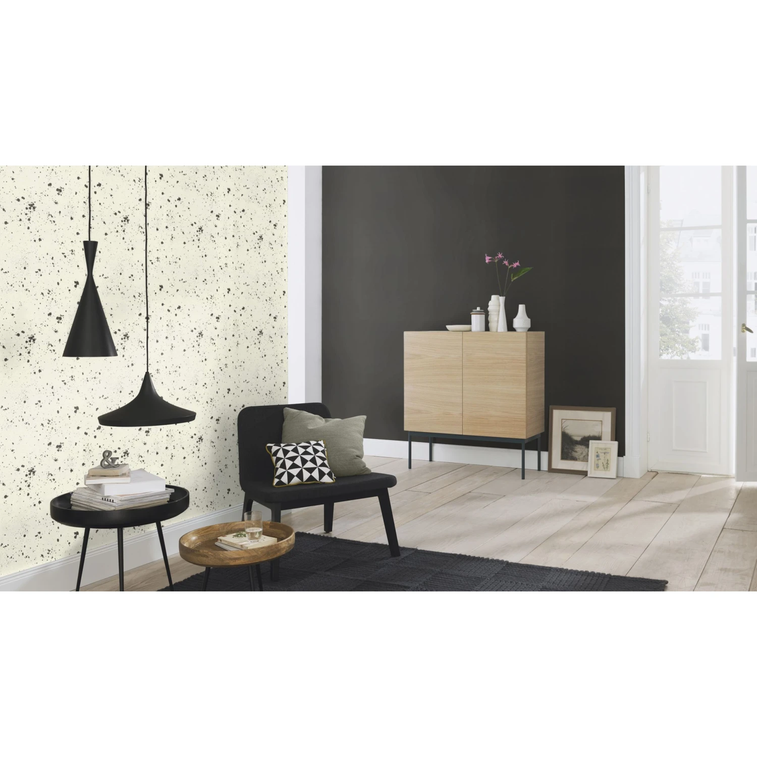 Rasch Club Botanique + Claas II | 531398 | Papier Peint Intissé Uni | 0.53 M X 10.05 M | Noir 4 Rasch Club Botanique + Claas II | 531398 | Papier Peint Intissé Uni | 0.53 M X 10.05 M | Noir – Image 4