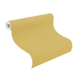 Rasch BARBARA Home Collection II | 537192 | Papier Peint Intissé Uni | 0.53 M X 10.05 M | Jaune -Décoration Intérieur 537192 roll 1