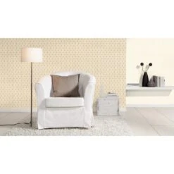 Rasch Denzo II | 607727 | Papier Peint Intissé Uni | 0.53 M X 10.05 M | écru -Décoration Intérieur 607727 room 6
