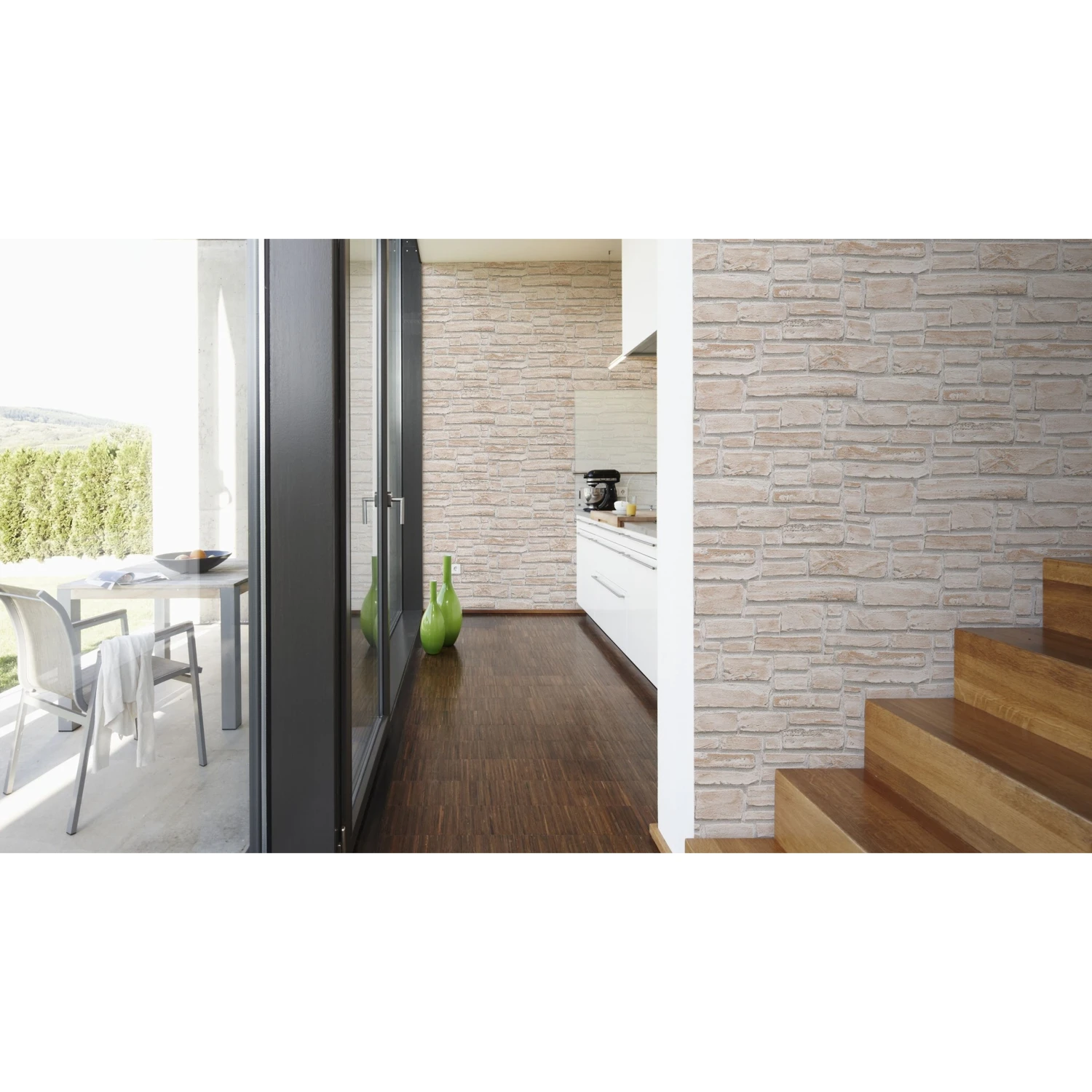 A.S. Creation Decora Natur 3 | 662125 | Papier Peint Imitation Brique Pierre En Papier | Blanc 2 A.S. Creation Decora Natur 3 | 662125 | Papier Peint Imitation Brique Pierre En Papier | Blanc – Image 2