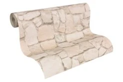 A.S. Creation Dekora Natur 6 | 692429 | Papier Peint Imitation Brique Pierre En Papier | Beige