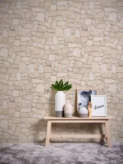 A.S. Creation Dekora Natur 6 | 692429 | Papier Peint Imitation Brique Pierre En Papier | Beige -Décoration Intérieur 692429 3 1