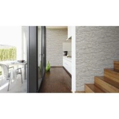 A.S. Creation Elements | 707116 | Papier Peint Intissé Pierre Brique | 0.53 M X 10.05 M | Gris -Décoration Intérieur 707116 3