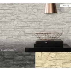 A.S. Creation Elements | 707116 | Papier Peint Intissé Pierre Brique | 0.53 M X 10.05 M | Gris -Décoration Intérieur 707116 8