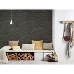 A.S. Creation Elements | 707123 | Papier Peint Intissé Pierre Brique | 0.53 M X 10.05 M | Gris -Décoration Intérieur 707123 8