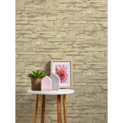 A.S. Creation Elements | 707130 | Papier Peint Intissé Pierre Brique | 0.53 M X 10.05 M | Beige -Décoration Intérieur 707130 6