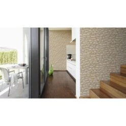 A.S. Creation Il Decoro | 834515 | Papier Peint Imitation Brique Pierre En Papier | écru