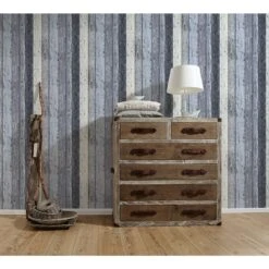 A.S. Creation Elements | 855060 | Papier Peint Bois Intissé | 0.53 M X 10.05 M | Bleu -Décoration Intérieur 855060 5