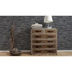 A.S. Creation Elements | 914224 | Papier Peint Intissé Pierre Brique | 0.53 M X 10.05 M | Gris -Décoration Intérieur 914224 4