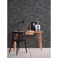 A.S. Creation Elements | 914224 | Papier Peint Intissé Pierre Brique | 0.53 M X 10.05 M | Gris -Décoration Intérieur 914224 5