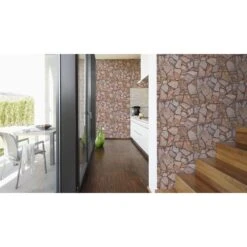 A.S. Creation Elements | 927316 | Papier Peint Intissé Pierre Brique | 0.53 M X 10.05 M | Marron -Décoration Intérieur 927316 4