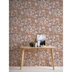 A.S. Creation Elements | 927316 | Papier Peint Intissé Pierre Brique | 0.53 M X 10.05 M | Marron -Décoration Intérieur 927316 6