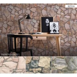 A.S. Creation Elements | 927316 | Papier Peint Intissé Pierre Brique | 0.53 M X 10.05 M | Marron -Décoration Intérieur 927316 8