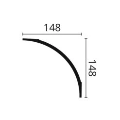 Moulure De Plafond Noble NMC ARSTYL AD24 150 X 150 Mm Polyuréthane Résistant à L'impact Blanc