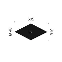 Rosace Nouvelle NMC ARSTYL R1 605 X 3100 Mm Polyuréthane Résistant à L'impact Blanc