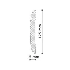 Cimaise Murale Noble NMC ARSTYL Z12 15 X 125 Mm Polyuréthane Résistant à L'impact Blanc