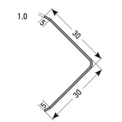 Cornière De Protection 30 X 30 Mm | En Inox | 1 Arête | Adhésif Ou à Visser
