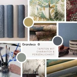 Grandeco | Asperia | JF1215 | Intissé Papier Peint | Uni | 10.05 X 0.53 M | Blanc -Décoration Intérieur Grandeco Moodbild 1