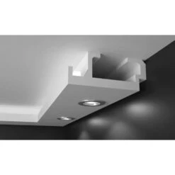 Elite Decor | Moulure De Plafond LED "KD408" | Polystyrène | 195 X 80 X 1150 Mm | Blanc -Décoration Intérieur KD408 3