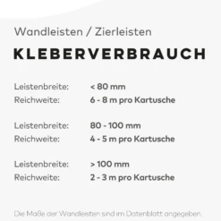 Cimaise Murale Nouvelle | 26 X 58 Mm | Polystyrène -Décoration Intérieur Kleberverbrauch Wandleisten 8