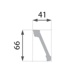 Moulure De Plafond Chic Marbet B-18 | 41 X 66 Mm | Polystyrène