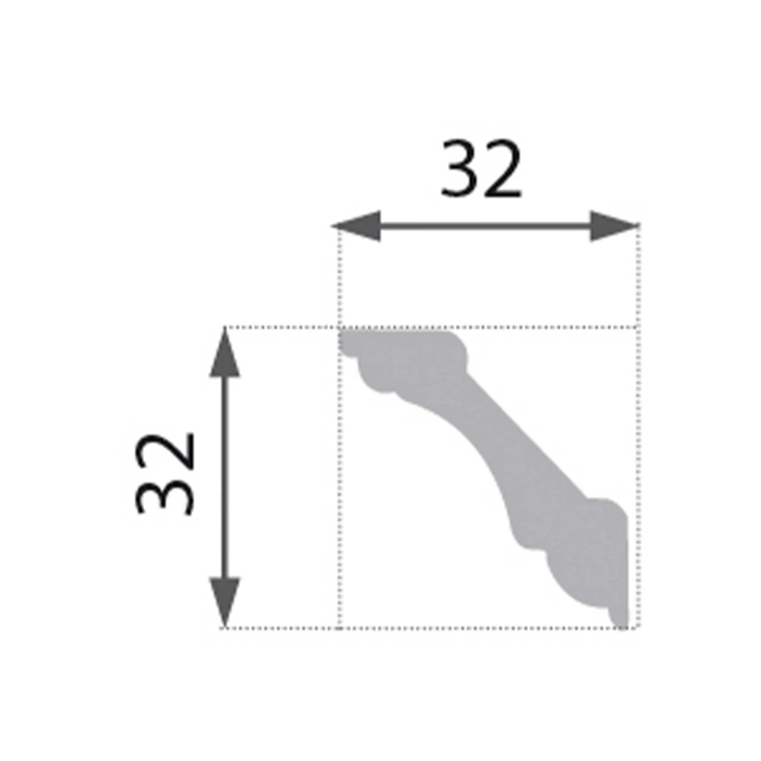 Moulure De Plafond Classique Marbet B-1 | 32 X 32 Mm | Polystyrène 1 Moulure De Plafond Classique Marbet B-1 | 32 X 32 Mm | Polystyrène