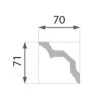 Moulure De Plafond Nouvelle Marbet B-23 | 70 X 71 Mm | Polystyrène